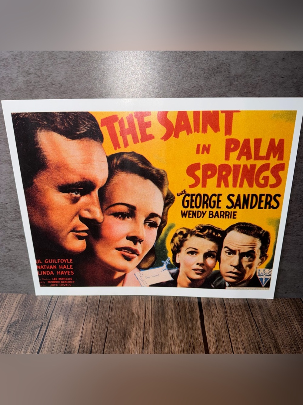 Vintage Style The Saint in Palm Springs (1941) 11x14" Movie Poster Lobby Card